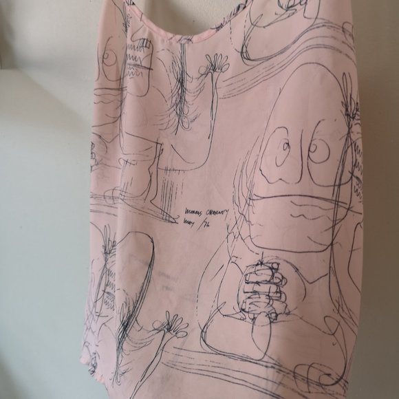 AMERICAN APPAREL CHIFFON ILLUSTRATION CAMISOLE - Picture 7 of 7